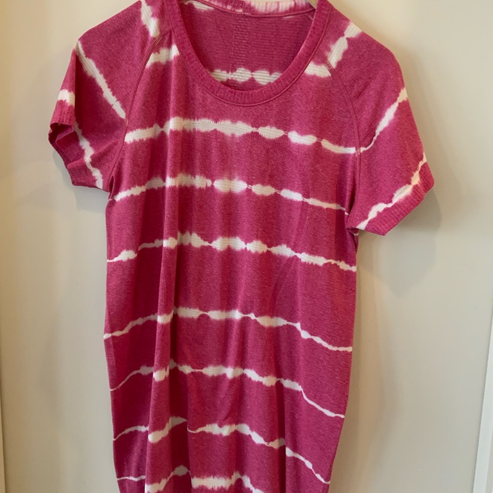 Lululemon Pink Tie-Dye swifty T-Shirt